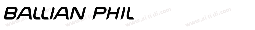Ballian Phil字体转换
